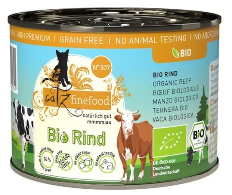 Catz Finefood Catz Finefood Organic Bio Wołowina (N.507) puszka 200g