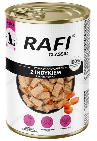 Rafi Rafi Pies Classic Indyk i marchewka w sosie 1240g