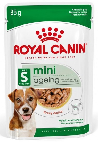 Royal Canin Size Royal Canin Mini Ageing karma mokra w sosie dla psów dojrzałych po 8 roku życia, ras małych saszetka 85g
