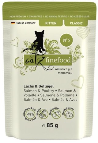 Catz Finefood Catz Finefood Classic Kitten N.05 Łosoś i drób saszetka 85g