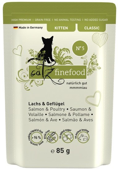 Catz Finefood Catz Finefood Classic Kitten N.05 Łosoś i drób saszetka 85g