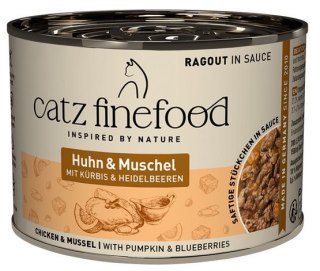 Catz Finefood Catz Finefood Ragout in Sauce Kurczak i Omułek (N.613) puszka 190g