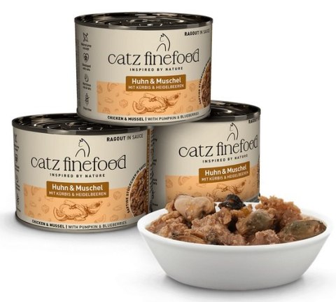 Catz Finefood Catz Finefood Ragout in Sauce Kurczak i Omułek (N.613) puszka 190g