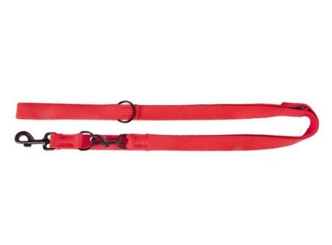 Dingo Dingo Smycz taśma przedłużana z taśmy bawełnianej 1,6cm/120-220cm czerwona