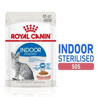 Royal Canin Feline Royal Canin Indoor Sterilised sos karma mokra dla kotów dorosłych sterylizowanych, przebywających w domu saszetka 85g