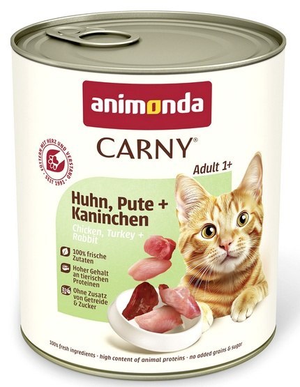 Animonda Carny Animonda Carny Adult Kurczak, Indyk + Królik puszka 800g