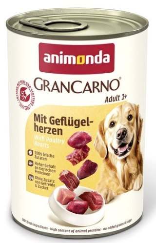 Animonda GranCarno Animonda GranCarno Original Adult Geflugelherzen Drobiowe serca puszka 400g