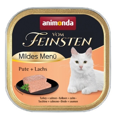 Animonda vom Feinsten Animonda vom Feinsten Mildes Menu z Indykiem i Łososiem tacka 100g