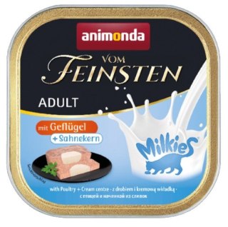 Animonda vom Feinsten Animonda vom Feinsten Milkies Cat Drób + Sos kremowy tacka 100g
