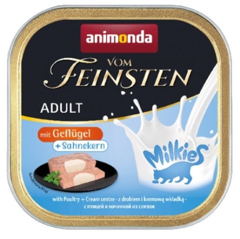 Animonda vom Feinsten Animonda vom Feinsten Milkies Cat Drób + Sos kremowy tacka 100g