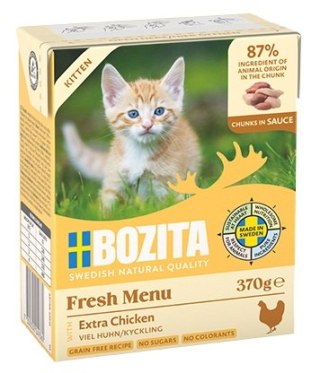 Bozita Bozita z Kurczakiem dla kociąt - kawałki w sosie kartonik 370g