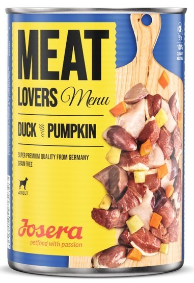 Josera Josera Pies Meat Lovers Menu Kaczka z dynią puszka 400g