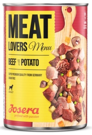 Josera Josera Pies Meat Lovers Menu Wołowina z ziemniakami puszka 400g