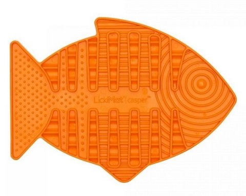 LickiMat LickiMat Classic Casper Rybka paski miękka pomarańczowa