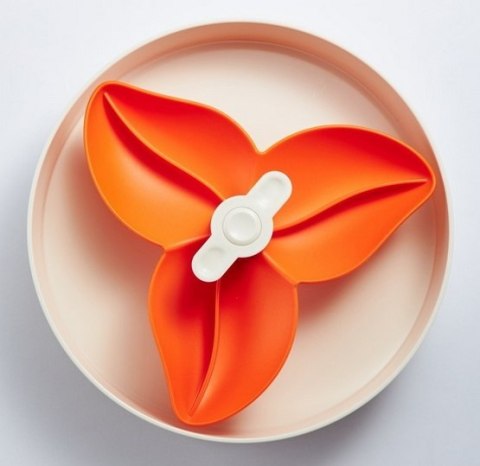 Spin Spin Interaktywna miska Flower/Spin biało-pomarańczowa