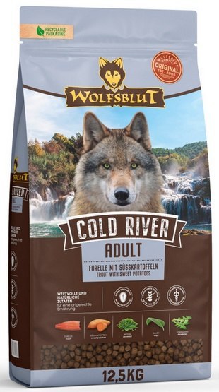 Wolfsblut Wolfsblut Dog Cold River Adult - pstrąg i bataty 12,5kg
