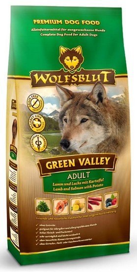 Wolfsblut Wolfsblut Dog Green Valley Adult - jagnię, łosoś i ziemniaki 12,5kg