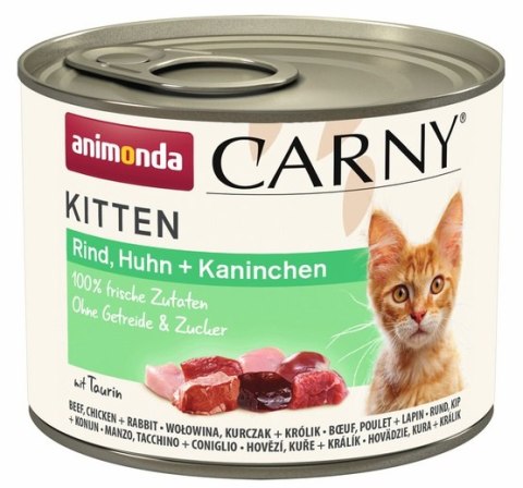 Animonda Carny Animonda Carny Kitten Wołowina, Kurczak + Królik puszka 200g