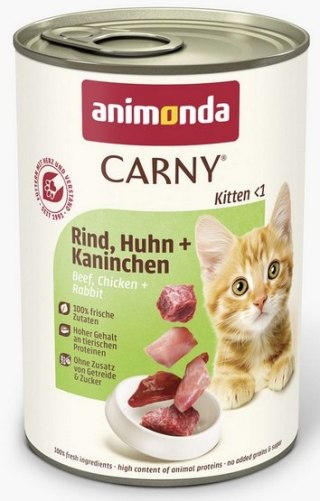 Animonda Carny Animonda Carny Kitten Wołowina, Kurczak + Królik puszka 400g