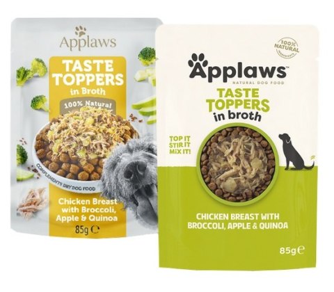 Applaws Applaws Taste Toppers Saszetka dla psa - kurczak, brokuł, jabłko i ryż w sosie 85g