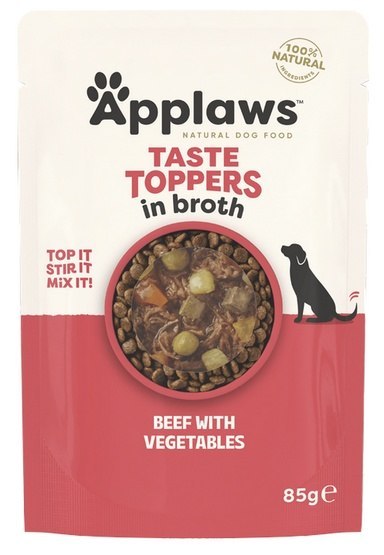 Applaws Applaws Taste Toppers Saszetka dla psa - wołowina, zielony groszek, bataty i czerwona papryka w sosie 85g