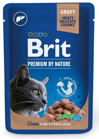 Brit Brit Premium By Nature Cat Sterilised Liver sos saszetka 100g