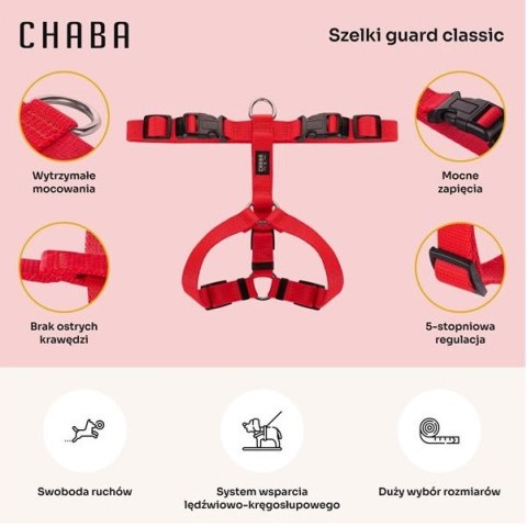Chaba CHABA Szelki Guard M 2,0cm czerwone
