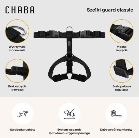 Chaba CHABA Szelki Guard S 1,6cm czarne