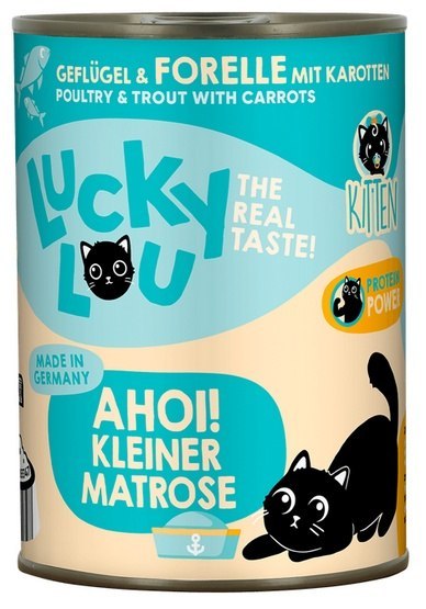 Lucky Lou Lucky Lou Lifestage Kitten Drób i pstrąg puszka 400g