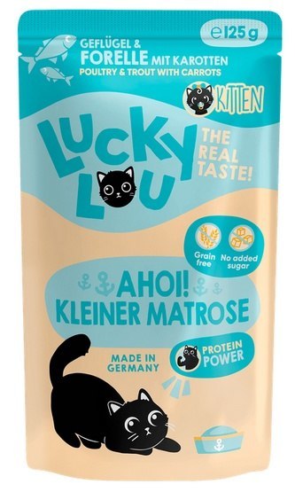 Lucky Lou Lucky Lou Lifestage Kitten Drób i pstrąg saszetka 125g