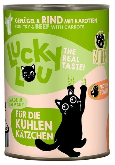 Lucky Lou Lucky Lou Lifestage Kitten Drób i wołowina puszka 400g