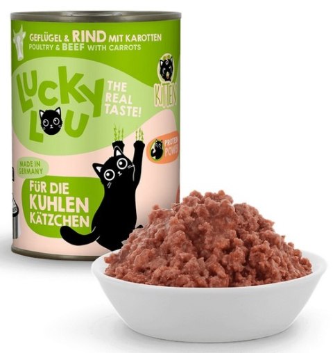 Lucky Lou Lucky Lou Lifestage Kitten Drób i wołowina puszka 400g