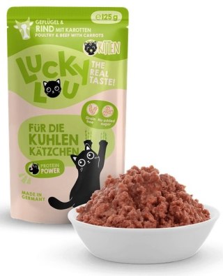 Lucky Lou Lucky Lou Lifestage Kitten Drób i wołowina saszetka 125g