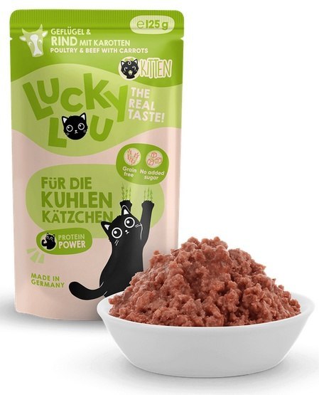 Lucky Lou Lucky Lou Lifestage Kitten Drób i wołowina saszetka 125g