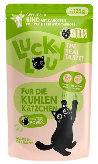 Lucky Lou Lucky Lou Lifestage Kitten Drób i wołowina saszetka 125g