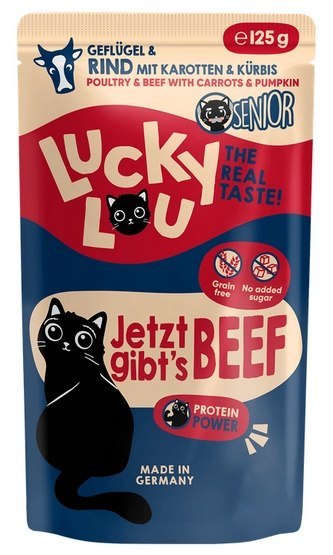 Lucky Lou Lucky Lou Lifestage Senior Drób i wołowina saszetka 125g