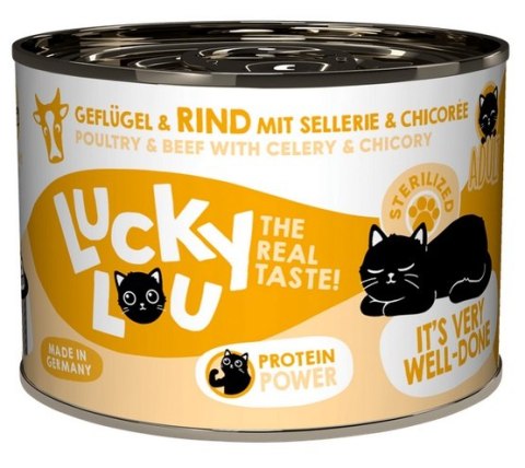 Lucky Lou Lucky Lou Lifestage Sterilized Drób i wołowina puszka 200g