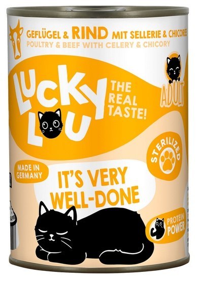 Lucky Lou Lucky Lou Lifestage Sterilized Drób i wołowina puszka 400g
