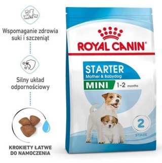 Royal Canin Size Royal Canin Mini Starter Mother&Babydog karma sucha dla szczeniąt do 2 miesiąca i suk karmiących ras małych 4kg