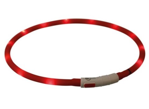 Trixie Trixie Opaska LED USB silikonowa XS-XL 70/1cm czerwona