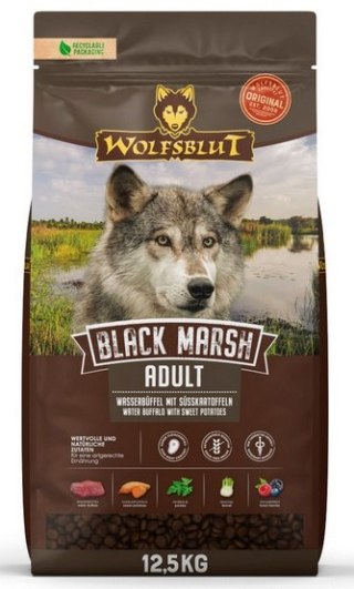 Wolfsblut Wolfsblut Dog Black Marsh Adult - bawół i bataty 12,5kg