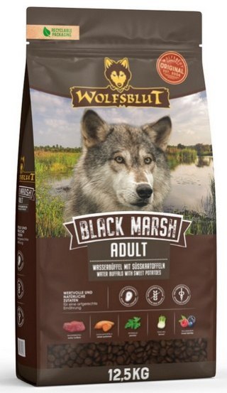 Wolfsblut Wolfsblut Dog Black Marsh Adult - bawół i bataty 12,5kg
