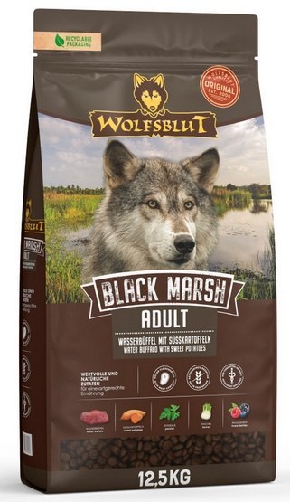 Wolfsblut Wolfsblut Dog Black Marsh Adult - bawół i bataty 12,5kg
