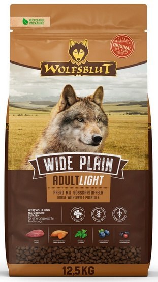 Wolfsblut Wolfsblut Dog Wide Plain Adult Light - konina i bataty 12,5kg