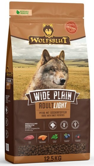 Wolfsblut Wolfsblut Dog Wide Plain Adult Light - konina i bataty 12,5kg